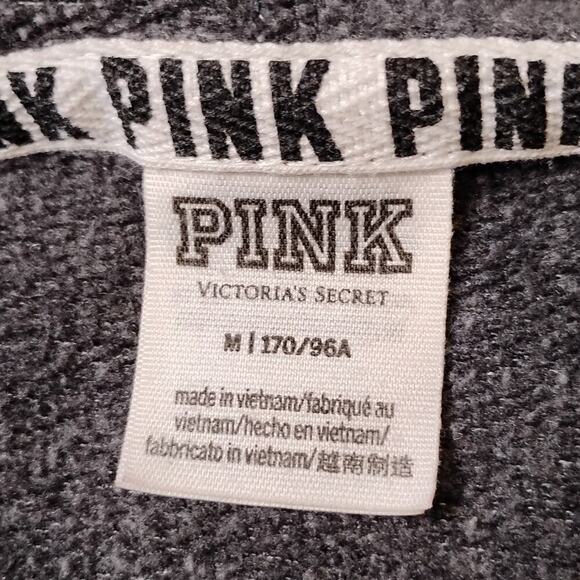 PINK Victoria Secret Heather Gray Zip Up Hoodie, M - Picture 11 of 12